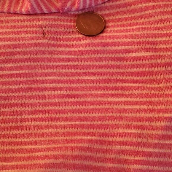 LANE BRYANT pink stripe cold shoulder top - Picture 6 of 7